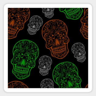 Stitched Sugar Skulls Sticker